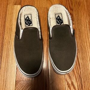 VANS Brown Cozy Classic slip-on vans